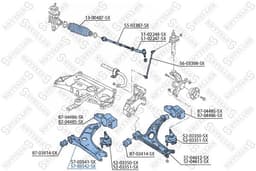 57-03542-SX STELLOX front lower control arm ! aperçu 2