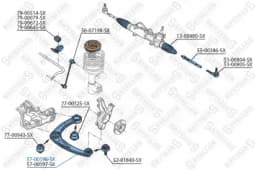 57-00196-SX STELLOX front lower control arm ! aperçu 2