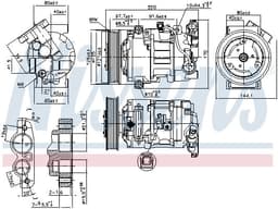 Compresseur de climatisation NISSENS NIS 890044 aperçu 1