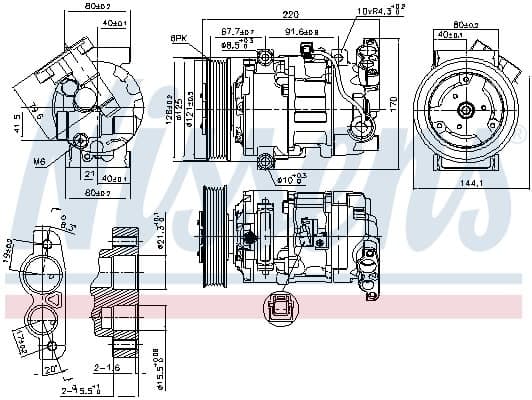 Compresseur de climatisation NISSENS NIS 890044