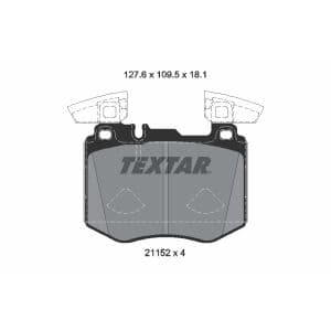 Jeu de plaquettes de frein TEXTAR 2115201, avant