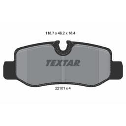 Jeu de plaquettes de frein TEXTAR 2210101, arrière aperçu 2