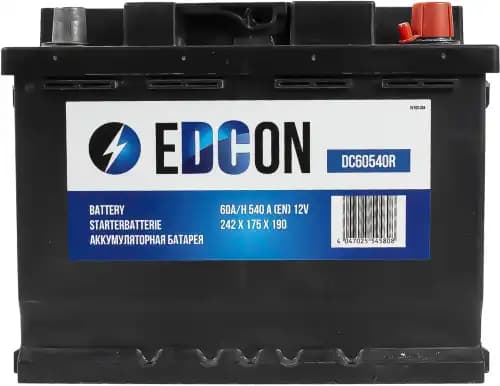 DC60540R EDCON starter battery ! 60Ah 540A ETN