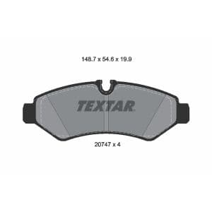 Jeu de plaquettes de frein TEXTAR 2074701, arrière