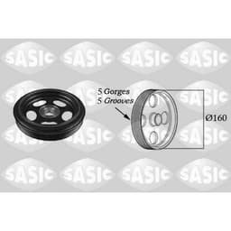 Poulie damper, vilebrequin SASIC 2156023 aperçu 3