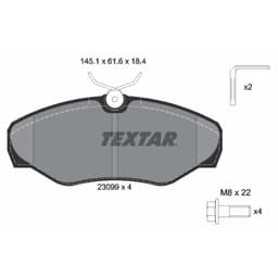 Jeu de plaquettes de frein TEXTAR 2309902, avant aperçu 2