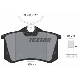 Jeu de plaquettes de frein TEXTAR 2355402, arrière aperçu 3