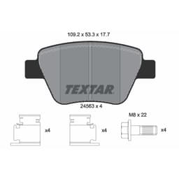 Jeu de plaquettes de frein TEXTAR 2456301, arrière aperçu 2