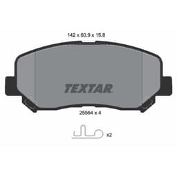 Jeu de plaquettes de frein TEXTAR 2556401, avant aperçu 2