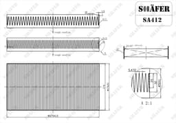Filtre d'habitacle Shafer SA412 aperçu 2