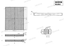 Filtre d'habitacle Shafer SA464  aperçu 2