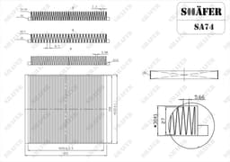 Filtre d'habitacle Shafer SA74 aperçu 2
