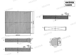 Filtre d'habitacle Shafer SA809 aperçu 2
