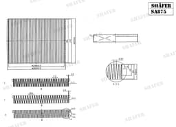 Filtre d'habitacle Shafer SA875 aperçu 2