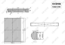 Filtre d'habitacle Shafer SAK1198 aperçu 2
