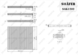 Filtre d'habitacle Shafer SAK1202 aperçu 2