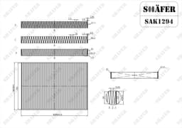 Filtre d'habitacle Shafer SAK1294  aperçu 2