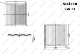 Filtre d'habitacle Shafer SAK131 aperçu 2