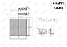 Filtre d'habitacle Shafer SAK184 aperçu 2