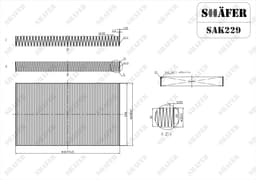 Filtre d'habitacle Shafer SAK229 aperçu 2