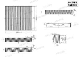 Filtre d'habitacle Shafer SAK293 aperçu 2