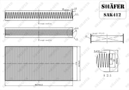 Filtre d'habitacle Shafer SAK412 aperçu 2