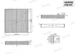 Filtre d'habitacle Shafer SAK462  aperçu 2