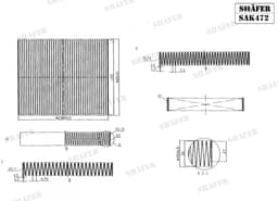 Filtre d'habitacle Shafer SAK472 aperçu 2