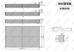 Filtre d'habitacle Shafer SAK686 aperçu 2