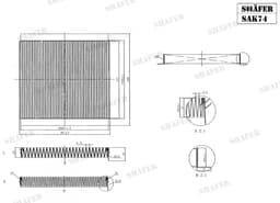  Filtre d'habitacle Shafer SAK74 aperçu 2