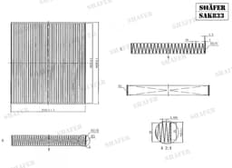 Filtre d'habitacle Shafer SAK833 aperçu 2