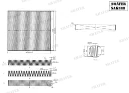 Filtre d'habitacle Shafer SAK888  aperçu 2
