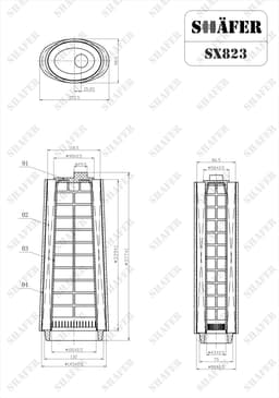 Filtre à аir Shafer SX823 aperçu 2