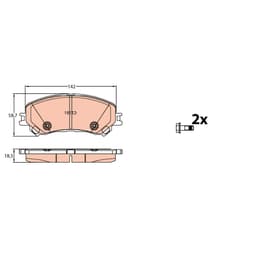 Jeu de plaquettes de frein TRW GDB2152, avant aperçu 2