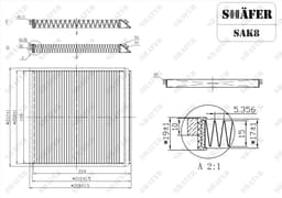 Filtre d'habitacle Shafer SAK8 aperçu 2