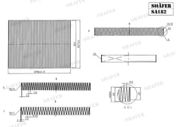 Filtre d'habitacle Shafer SA182 aperçu 2