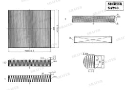 Filtre d'habitacle Shafer SA293 aperçu 2