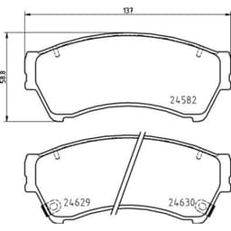 Jeu de plaquettes de frein BREMBO P 49 060, avant aperçu 2