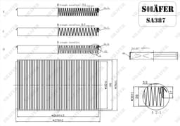 Filtre d'habitacle Shafer SA387 aperçu 2