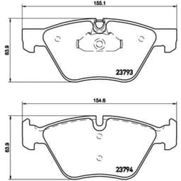 Jeu de plaquettes de frein BREMBO P 06 057, avant aperçu 2