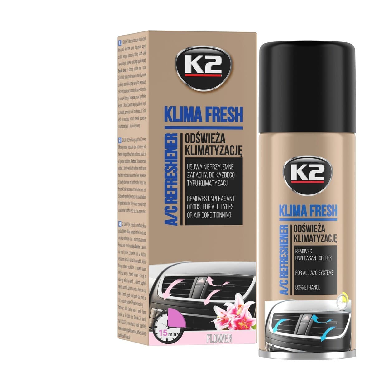  Nettoyant de climatisation K2 KLIMA FRESH K222FL