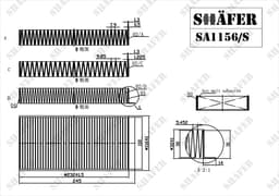 Filtre d'habitacle Shafer SA1156/S aperçu 2