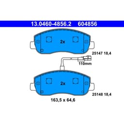 Jeu de plaquettes de frein ATE 13.0460-4856.2, avant aperçu 2