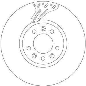 Disque de frein TRW DF6977S, Avant, ventilé, 1 pièce