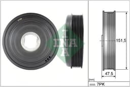Poulie damper, vilebrequin Schaeffler INA 544 0136 10 aperçu 1
