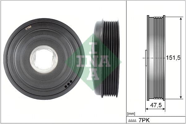 Poulie damper, vilebrequin Schaeffler INA 544 0136 10