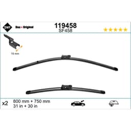 Balai d'essuie-glace SWF Visioflex 119458, 800/750mm, Avant, 2 Pièce aperçu 3