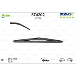  Balai d'essuie-glace VALEO Silencio VR59, 300mm, Arrière, 1 Pièce aperçu 3