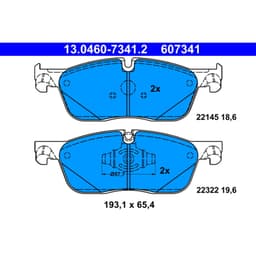 Jeu de plaquettes de frein ATE 13.0460-7341.2, avant aperçu 2