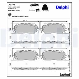  Jeu de plaquettes de frein DELPHI LP3302, avant aperçu 4